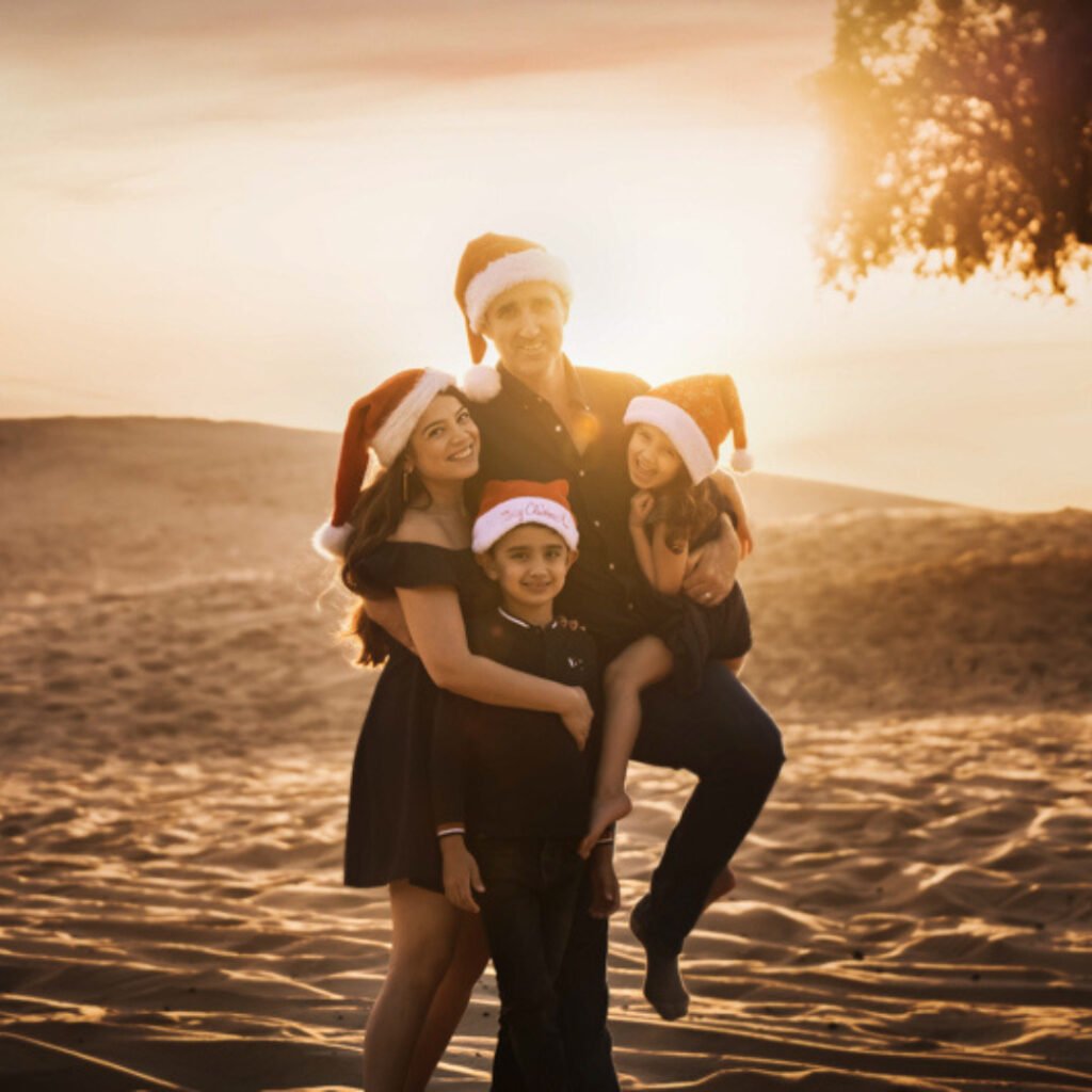 golden hour family photoshoot Dubai